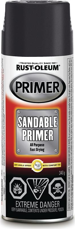 Buy Rust-Oleum 257737 Spray Primer, Black, 340 g, Can Black