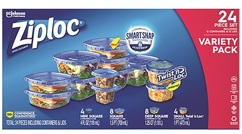 Ziploc Variety Pack New Containers 24 piece set