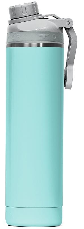 Powder coated drink bottle with stainless steel handle 18 oz