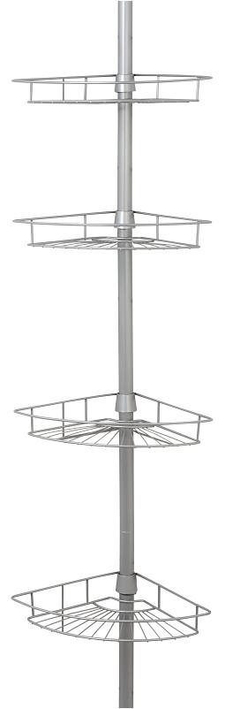 Better Homes & Gardens Adjustable Steel over the Shower Caddy, 2 Shelves,  Satin Nickel