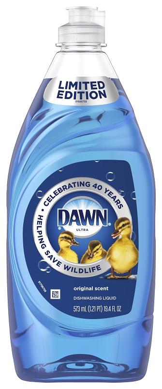 Dawn Ultra 80736874 Dishwashing Detergent, 18 oz, Bottle, Liquid, Pleasant,  Clear to Blue