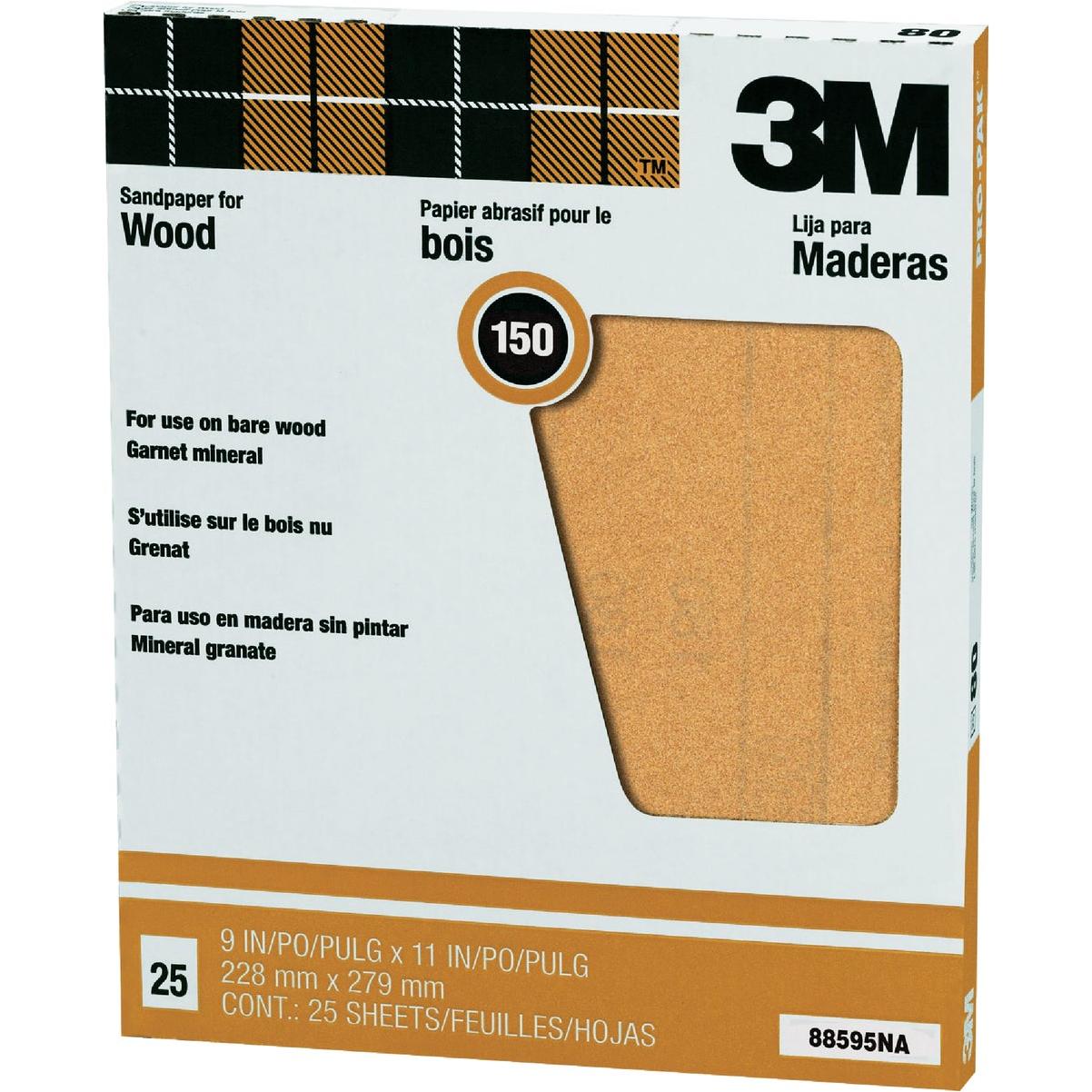 3M Pro-Pak Wet Dry Sanding Sheets 1500 Grit - 9x11 Inch Silicon Carbide Sandpaper
