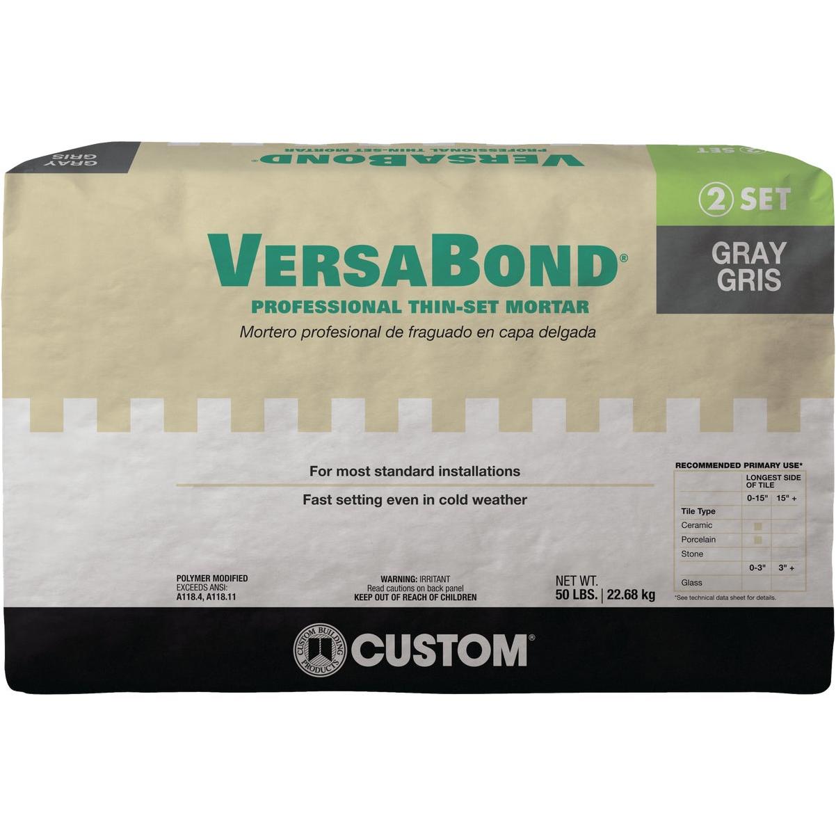 Custom Building Products VersaBond 50 Lb. Gray Fortified Thin-Set Mortar