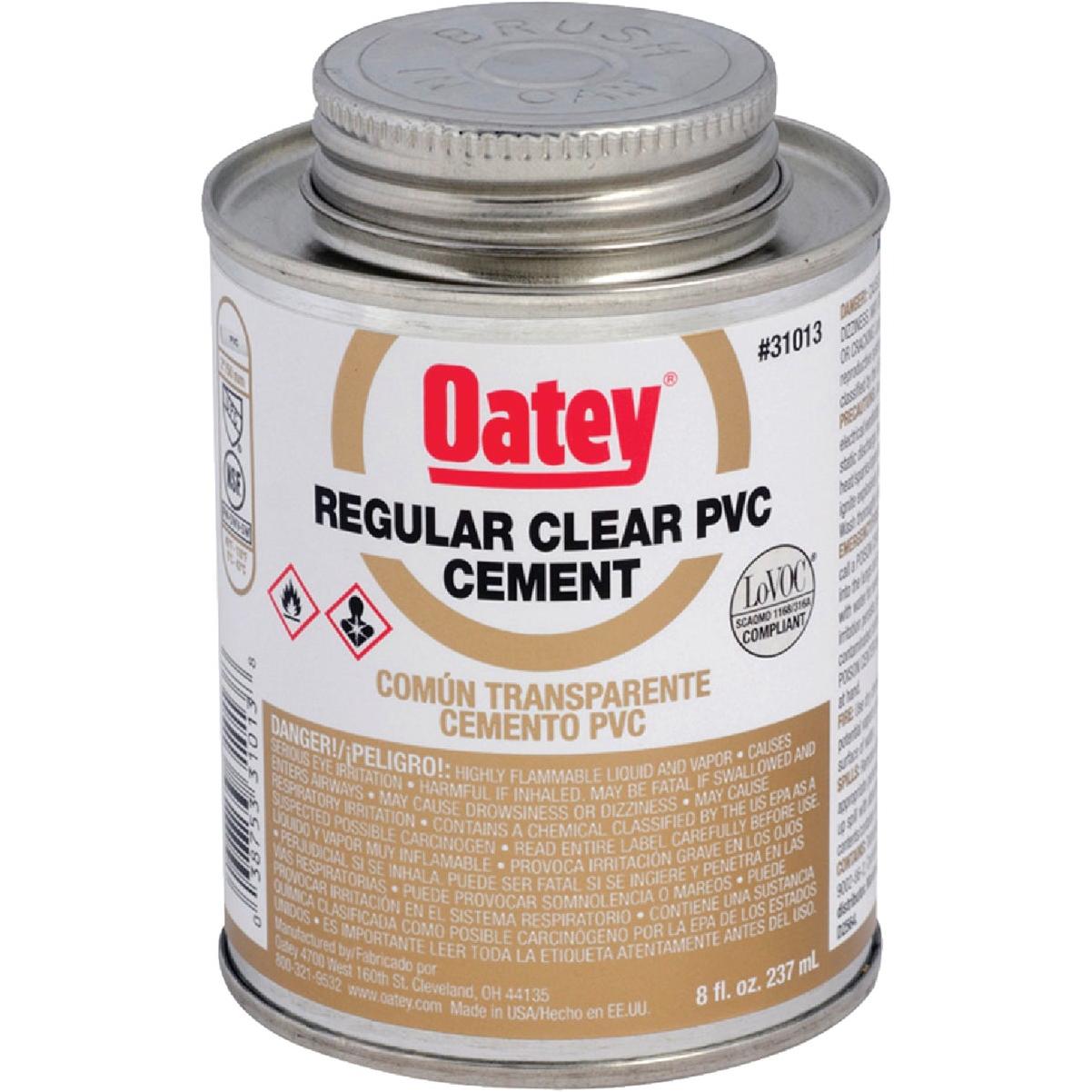 Oatey 8 Oz. Regular Bodied Clear PVC Cement