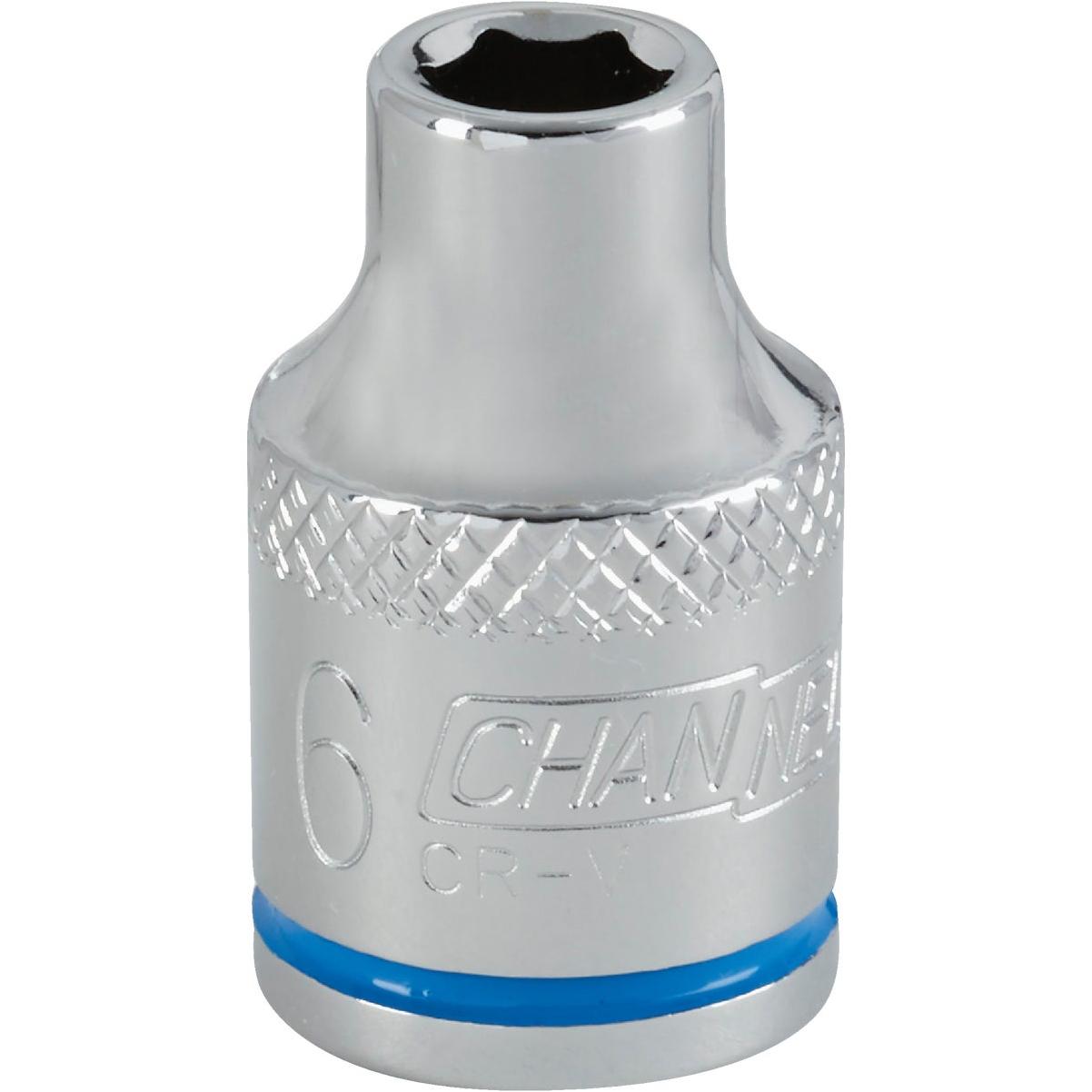 Channellock 3/8 In. Drive 6 mm 6-Point Shallow Metric Socket