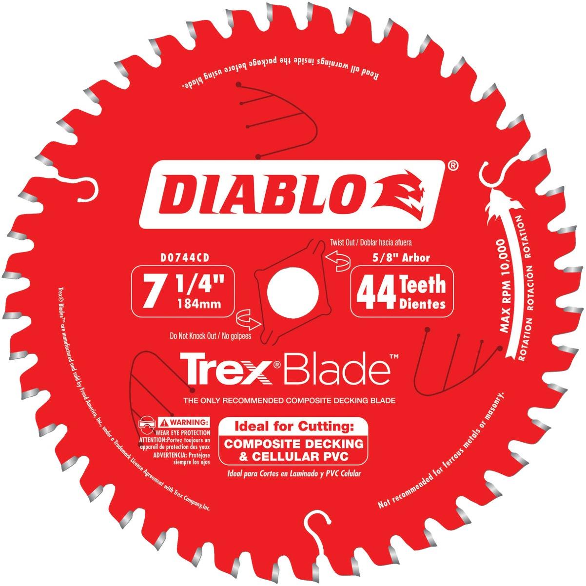 Diablo TrexBlade 7-1/4 In. 44-Tooth Circular Saw Blade