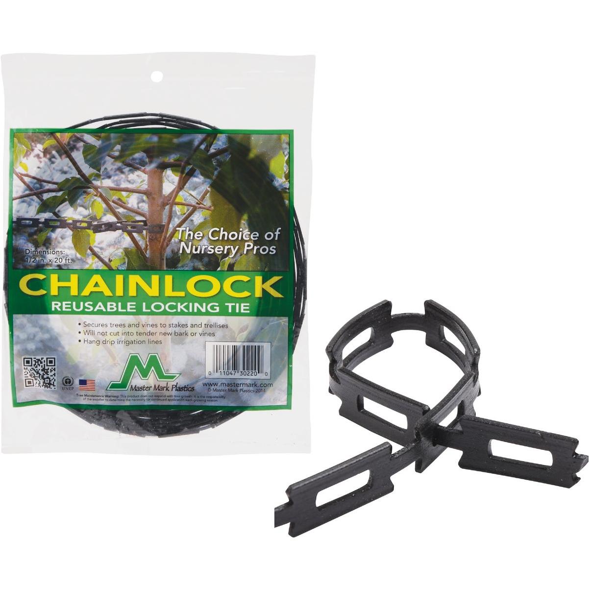 Master Mark 1/2 In. W. x 20 Ft. L. Plastic Black Chainlock Tree Support