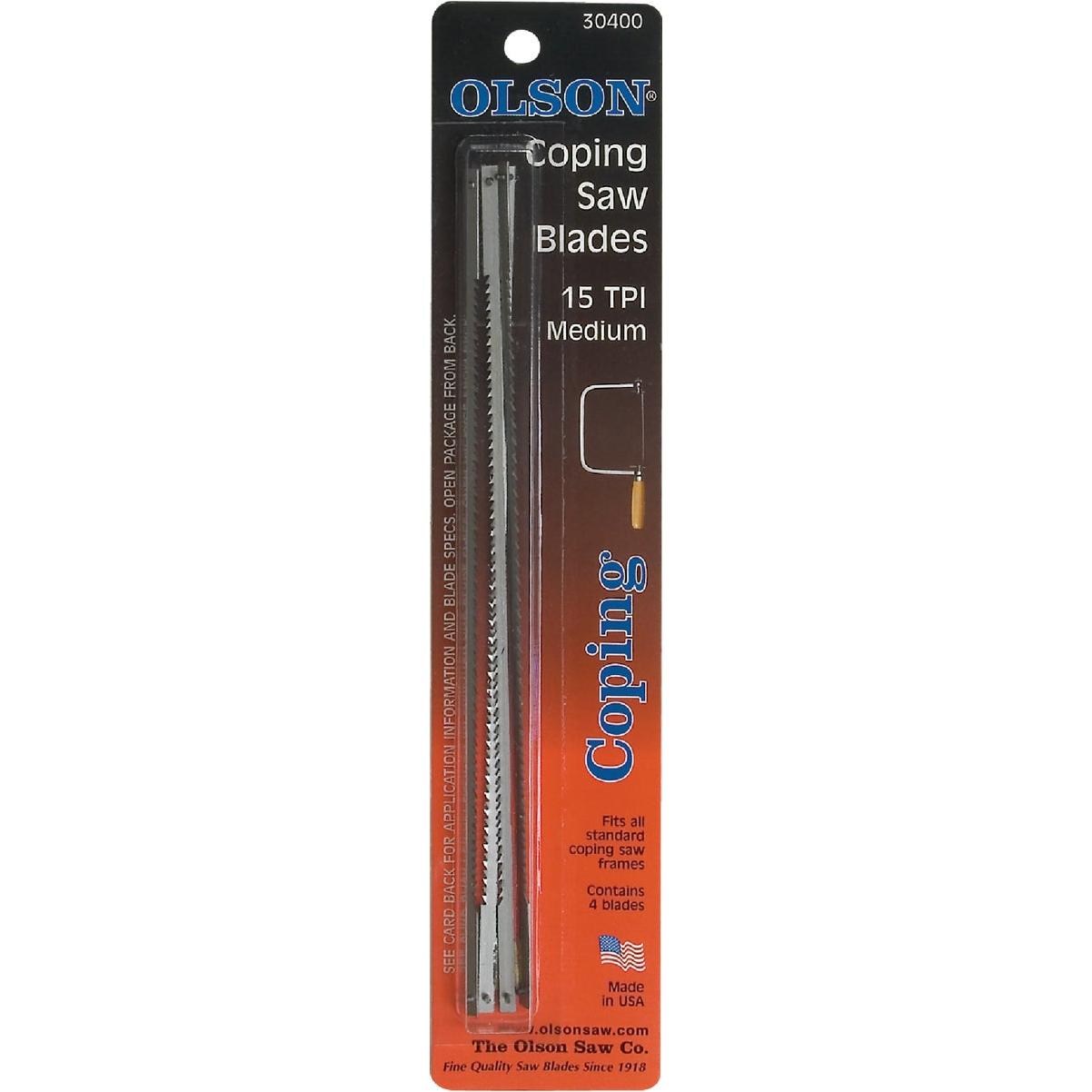 Olson 6-1/2 In. 15 TPI Coping Saw Blade (4-Pack)
