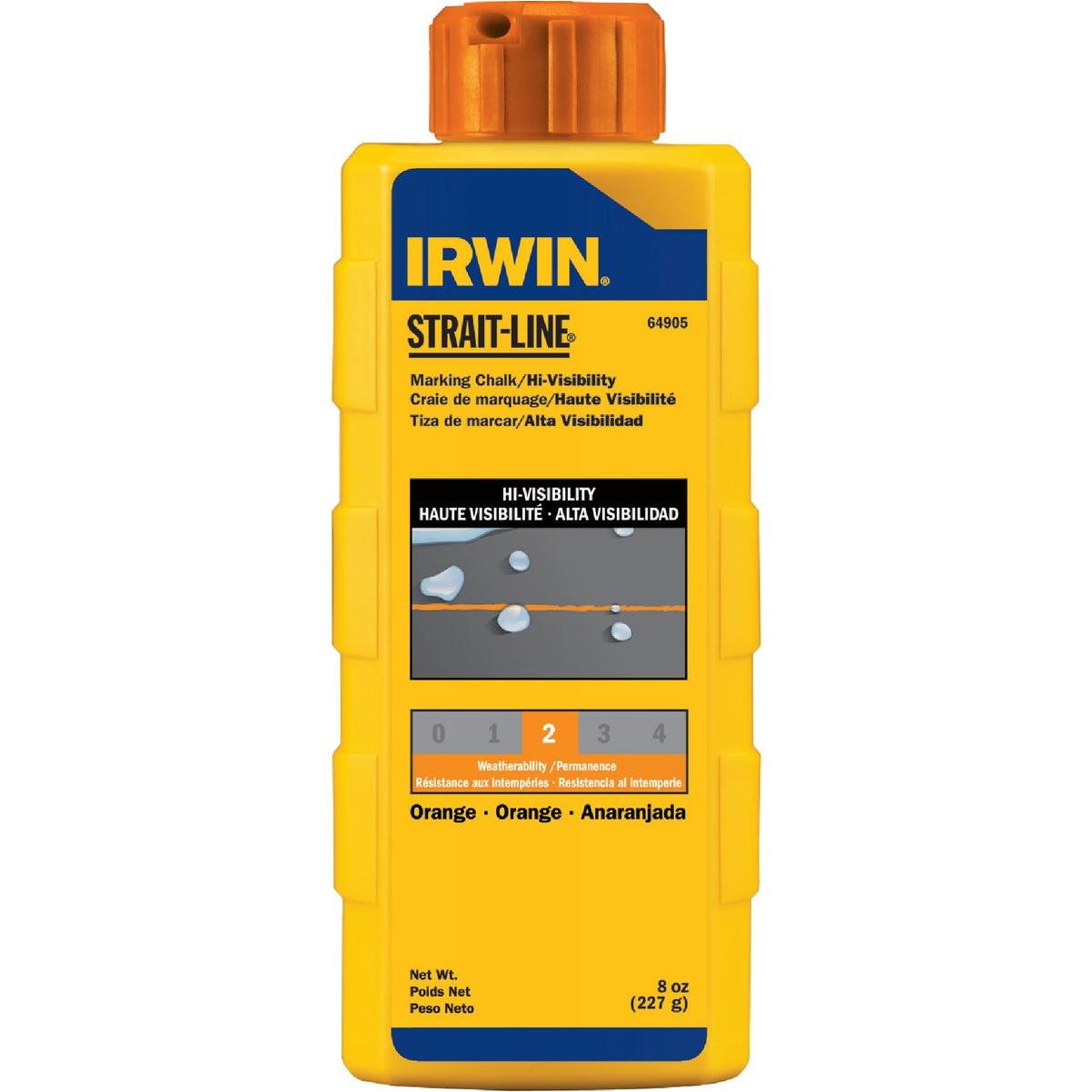 Irwin STRAIT-LINE 8 Oz. Orange Hi-Visibility Chalk Line Chalk