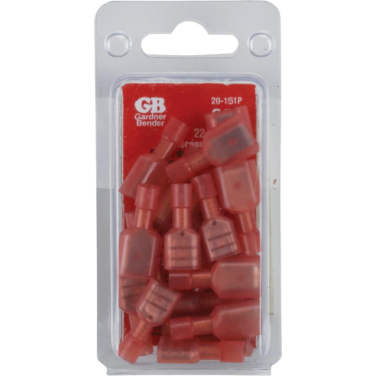 Gardner Bender 22 to 16 AWG Male/Female Red  Fully-Insulated Disconnect Pair(10-Pack)
