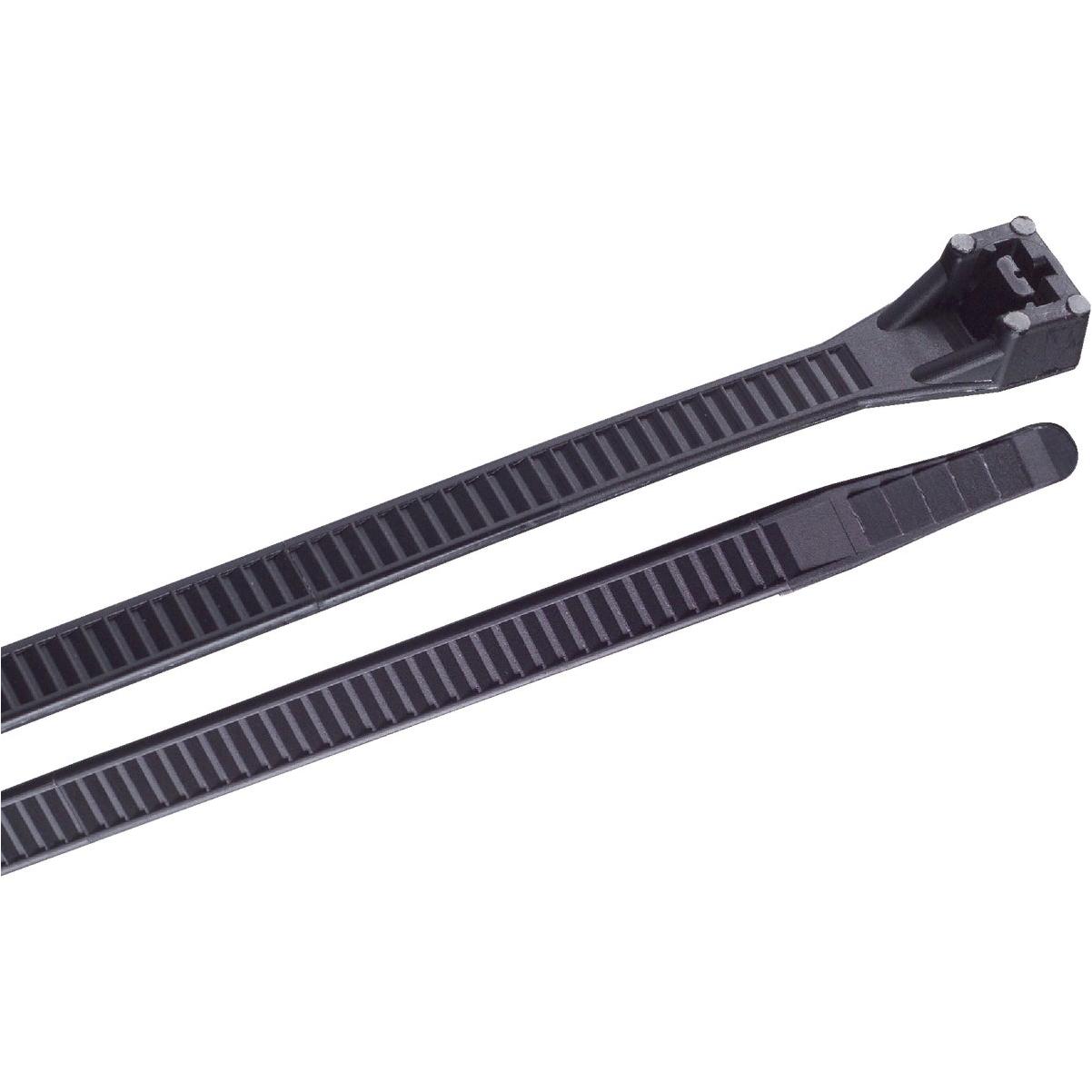 Gardner Bender 18 In. x 0.35 In. Black Nylon Ultra Violet Heavy-Duty Cable Tie (10-Pack)