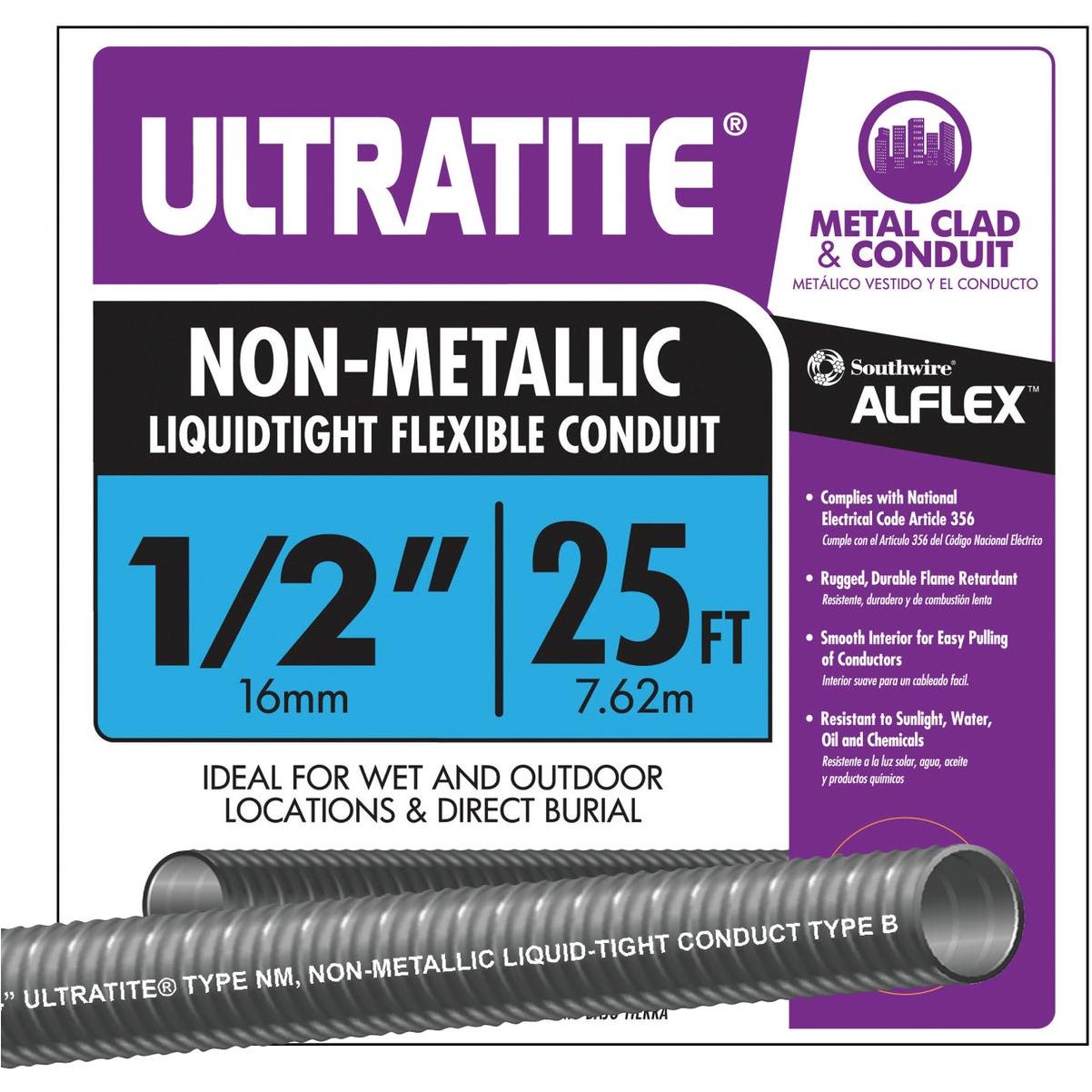 Southwire 1/2 In. x 25 Ft. Flexible Non-Metallic Liquid Tight Conduit