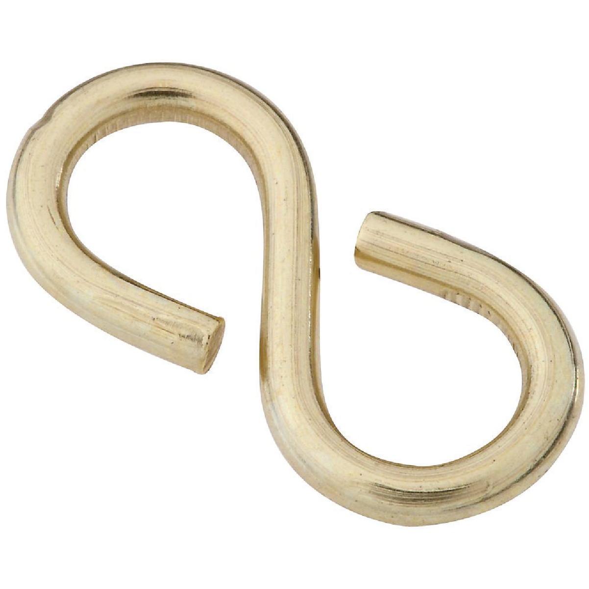 National 1-1/4 In. Brass Light Closed S Hook (2 Ct.)