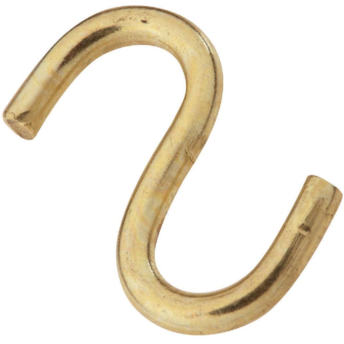 National 3/4 In. Brass Heavy Open S Hook (3 Ct.)