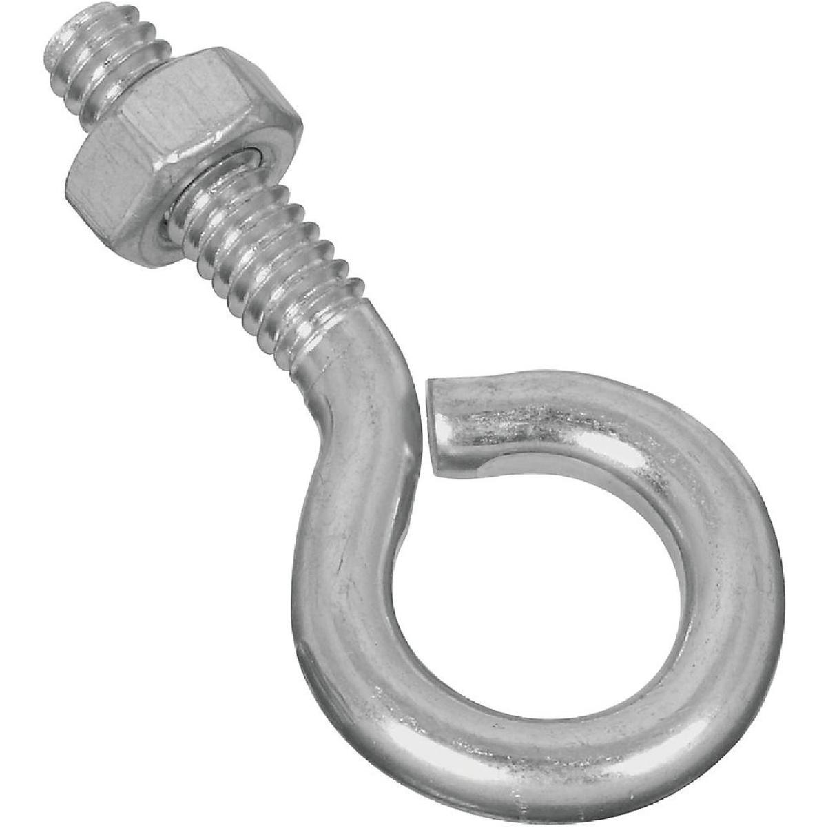 National Hardware 1/4 In. x 2 In. Zinc Eye Bolt with Hex Nut
