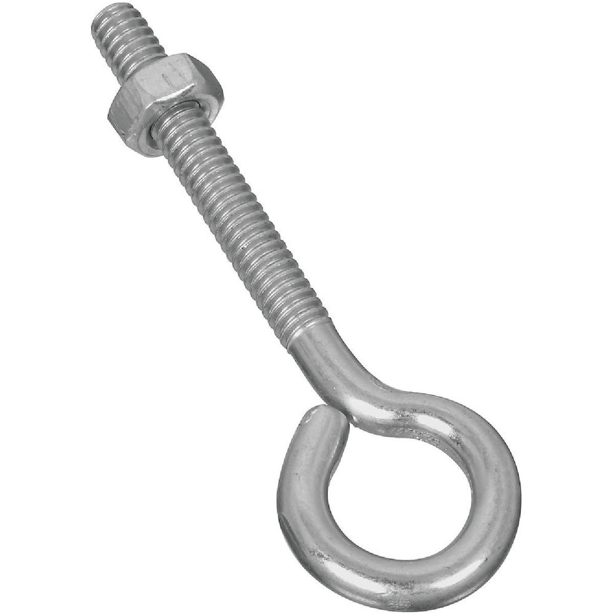 National Hardware 1/4 In. x 3 In. Zinc Eye Bolt with Hex Nut