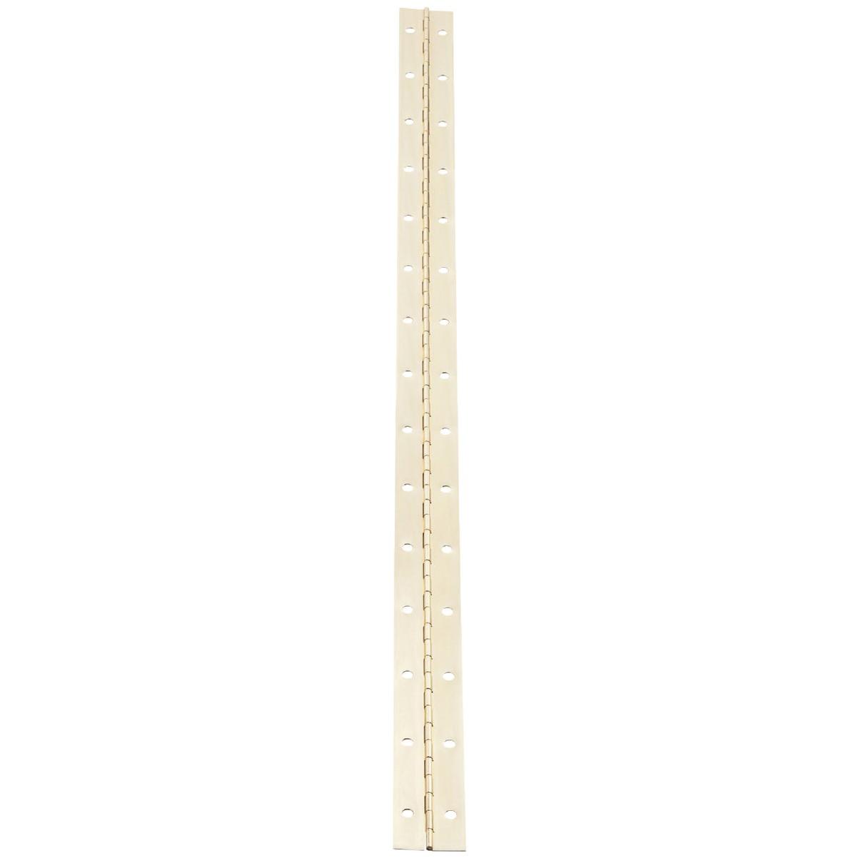National Hardware Steel 1-1/2 In. x 30 In. Bright Brass Continuous Hinge