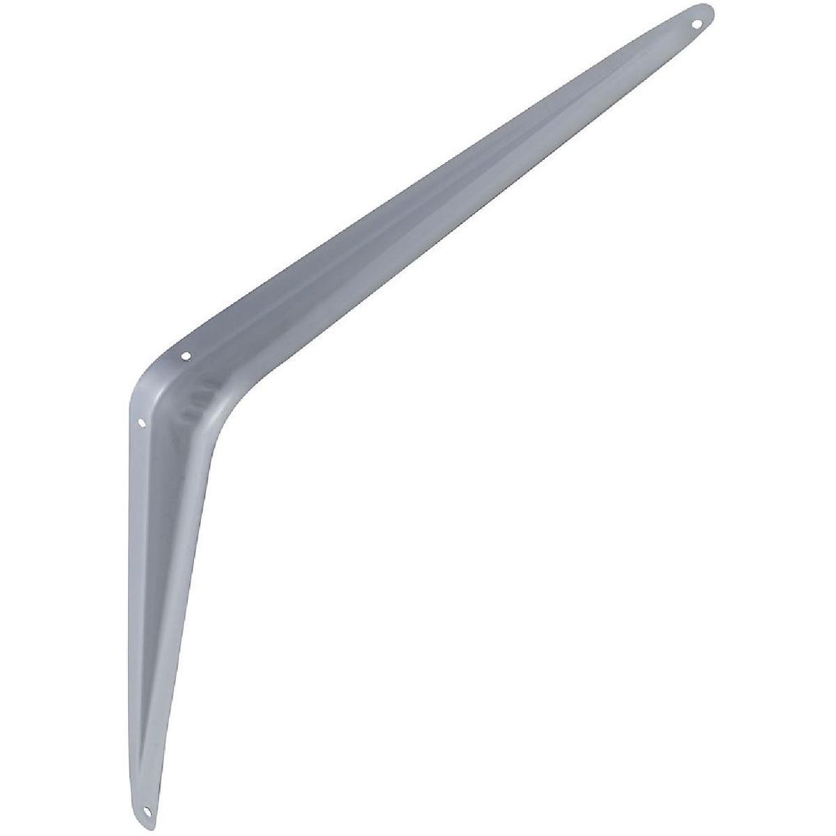 National Hardware 12 In. D. x 14 In. H. Gray Steel Shelf Bracket