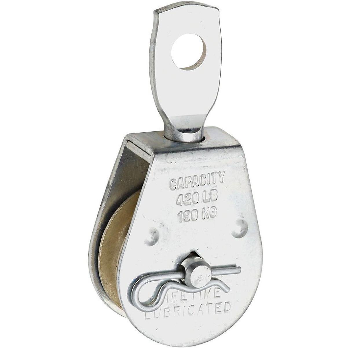 National Hardware 1-1/2 In. O.D. Single Swivel Eye Steel Rope Pulley