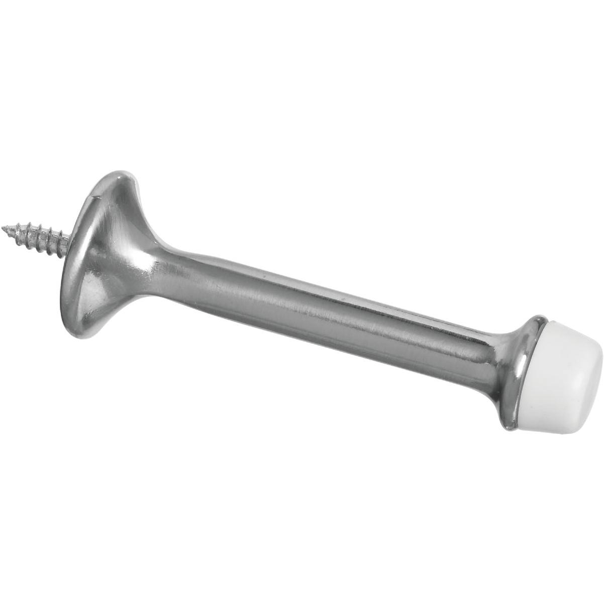 National Hardware 3 In. Satin Nickel Rigid Door Stop (2-Count)