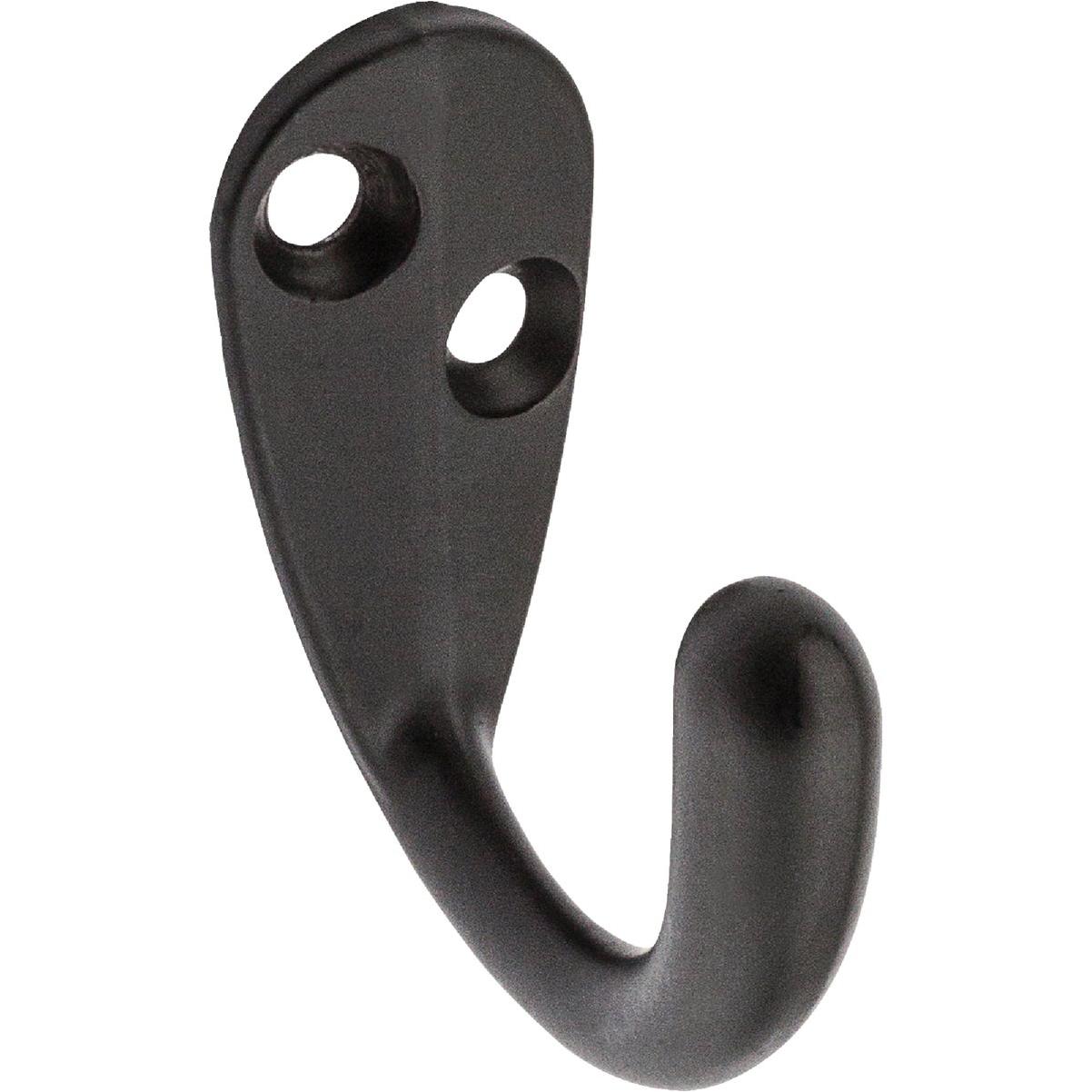 National Hardware Oil Rubbed Bronze Single Clothes Hook (2-Pack)