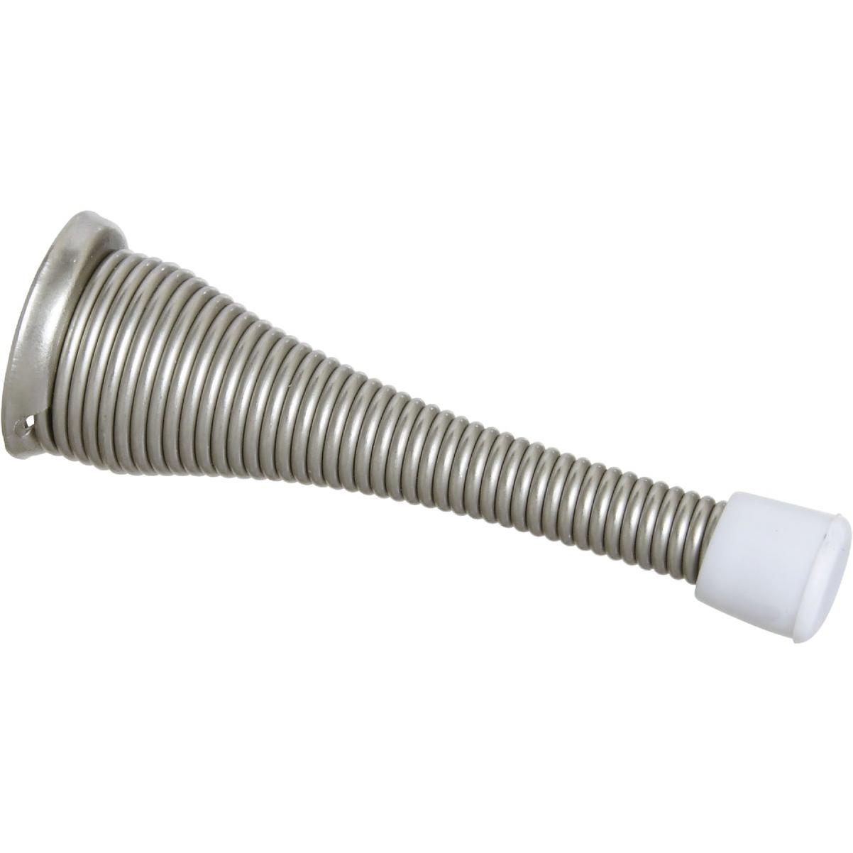 National Hardware 3 In. Satin Nickel Spring Door Stop (2-Count)