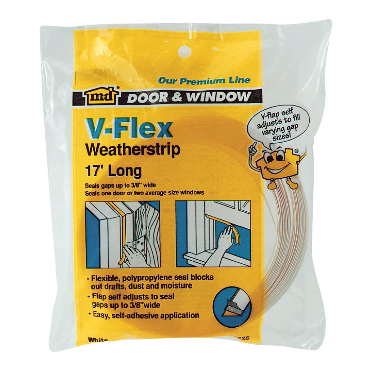 M-D Building Products 17 Ft. White V-Flex Weatherseal