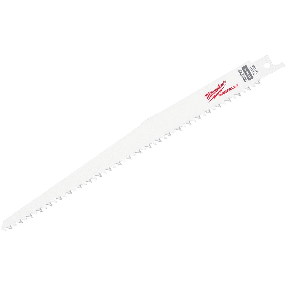 Milwaukee SAWZALL 9 In. 6 TPI Fleam Ground Reciprocating Saw Blade (5-Pack)
