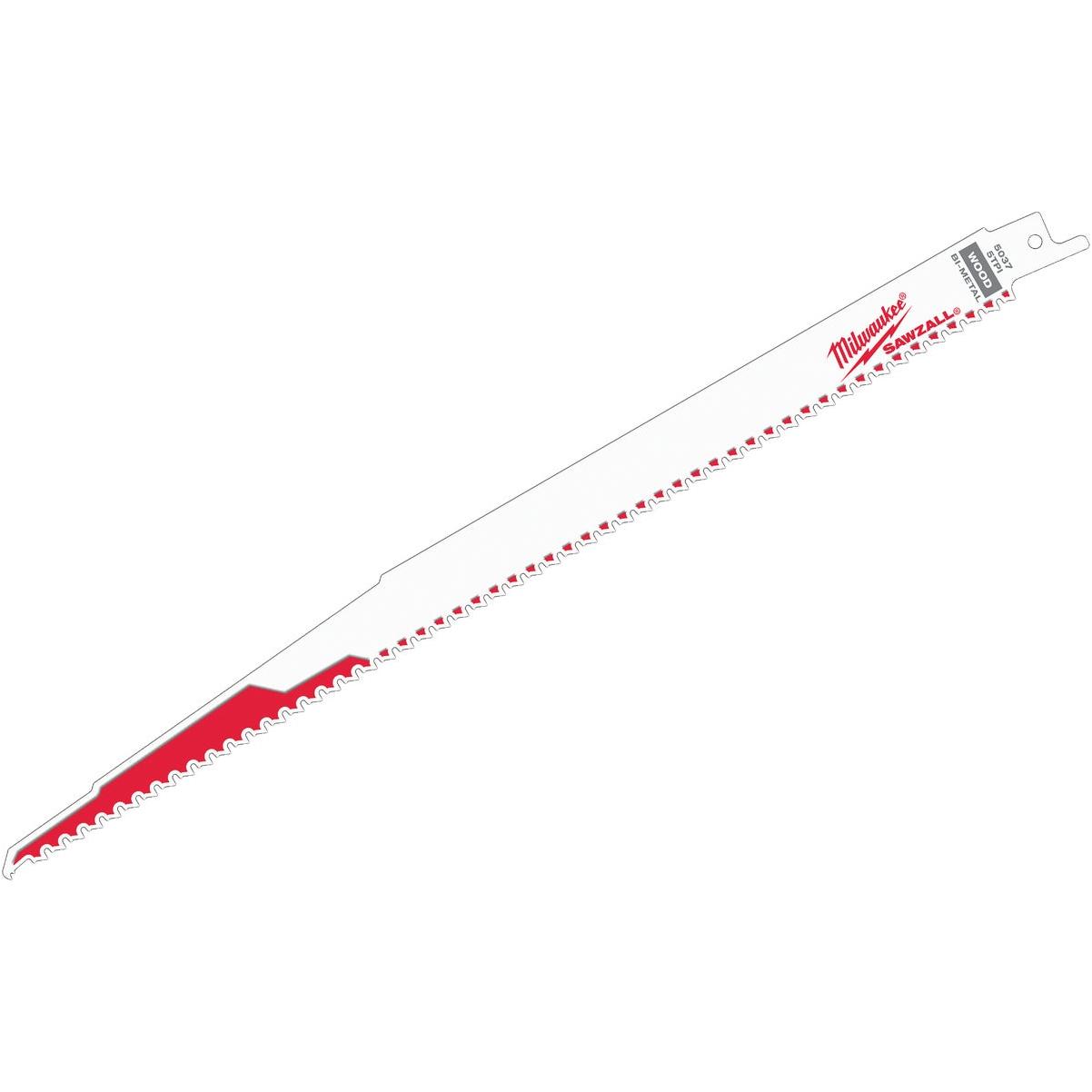 Milwaukee SAWZALL 12 In. 5 TPI Wood Reciprocating Saw Blade (5-Pack)