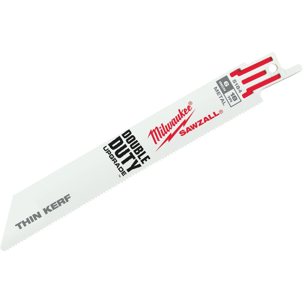 Milwaukee SAWZALL 6 In. 18 TPI Metal Reciprocating Saw Blade (5-Pack)