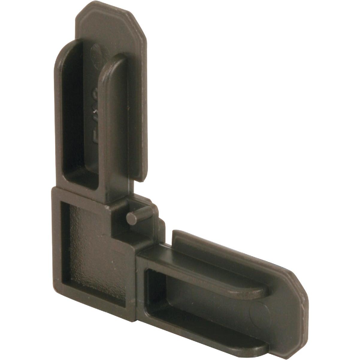 Prime-Line 3/4 In. x 5/16 In. Bronze Plastic Frame Corner (4-Count)