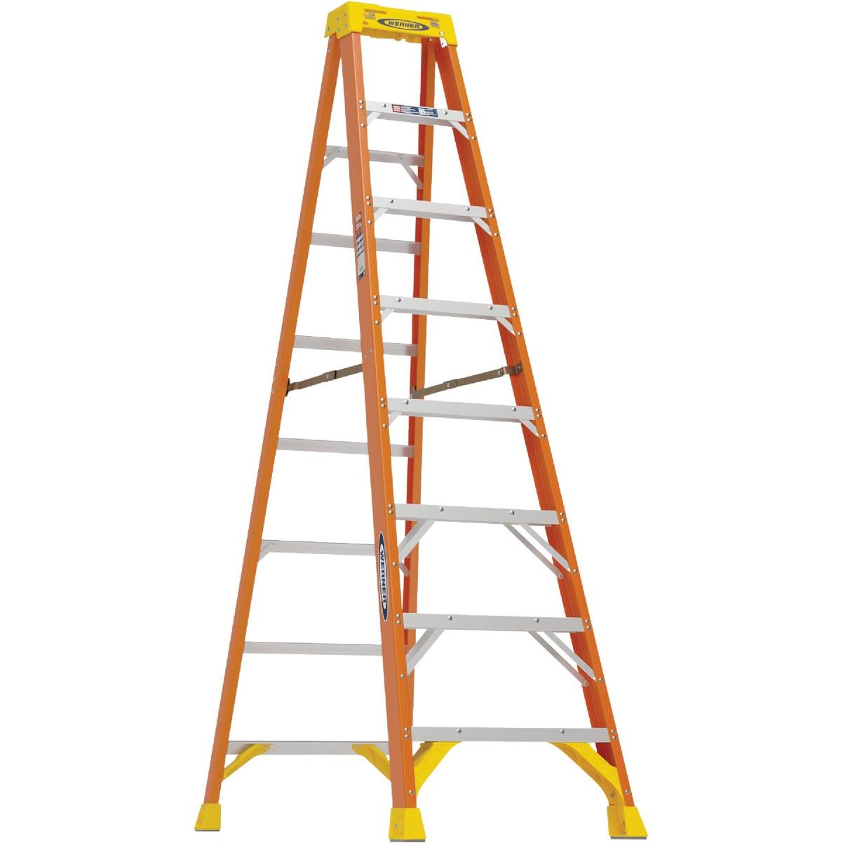 Werner 8 Ft. Fiberglass Step Ladder with 300 Lb. Load Capacity Type IA Ladder Rating