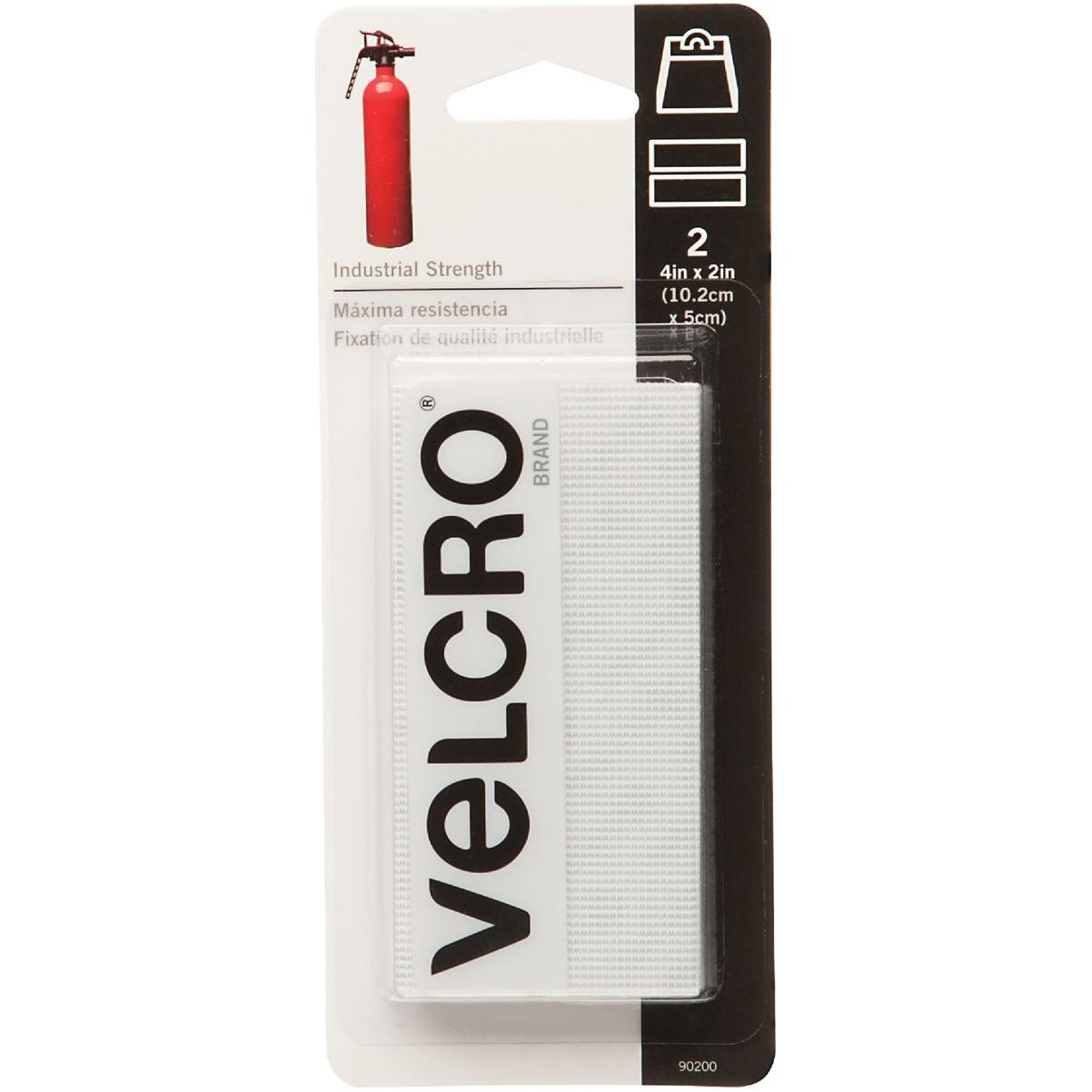 VELCRO Brand 2 In. x 4 In. White Industrial Strength Hook & Loop Strip (2-Count)