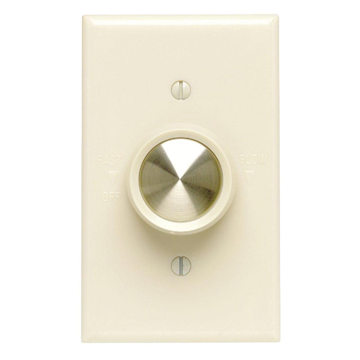 Leviton White Variable-Speed Rotary Fan Control Switch