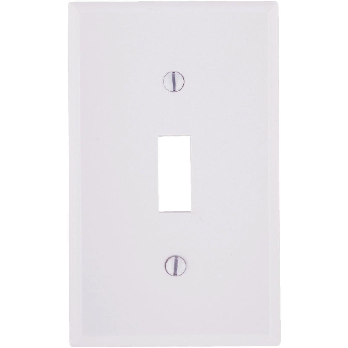 Leviton 1-Gang Plastic Toggle Switch Wall Plate, White