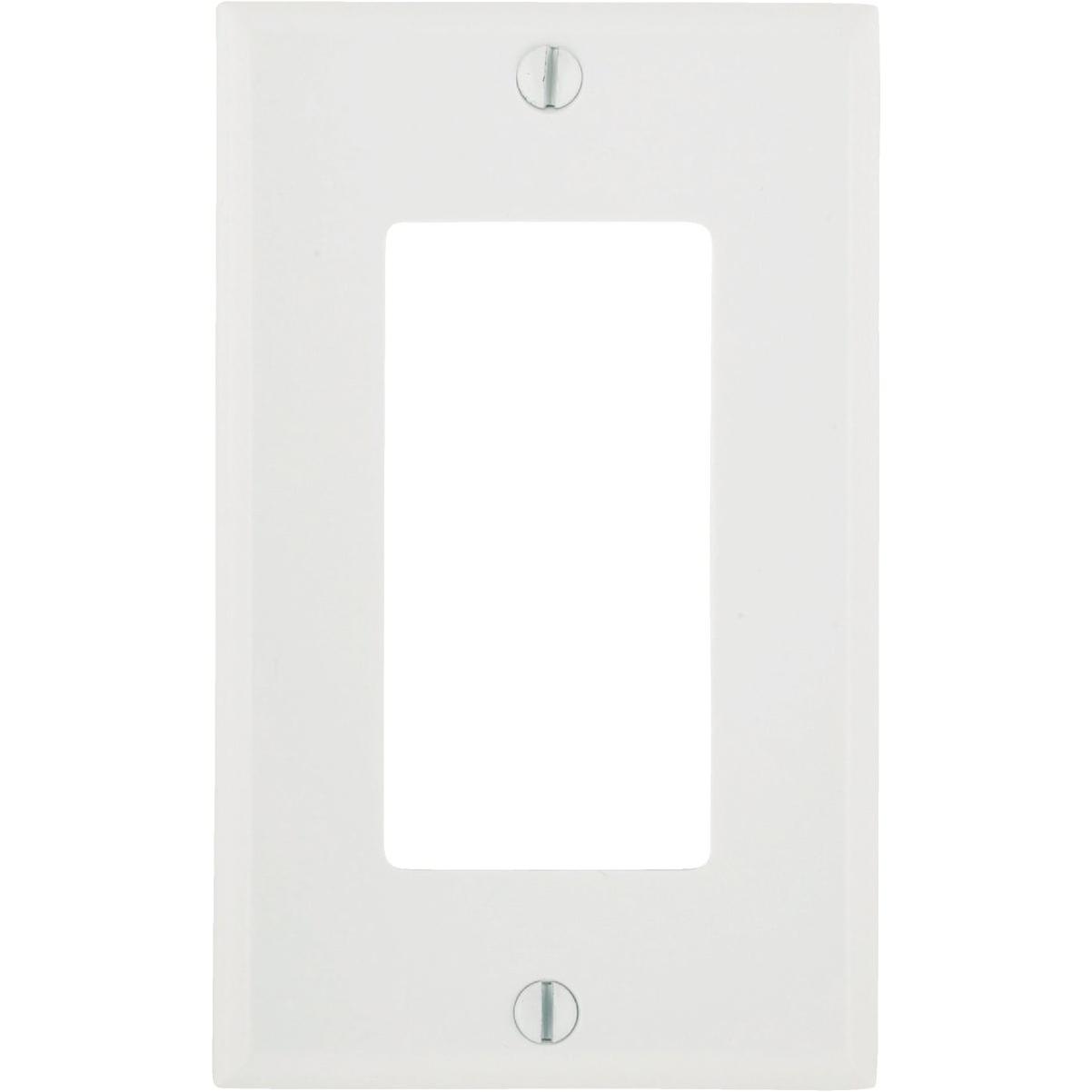 Leviton Decora 1-Gang Smooth Plastic Rocker Decorator Wall Plate, White