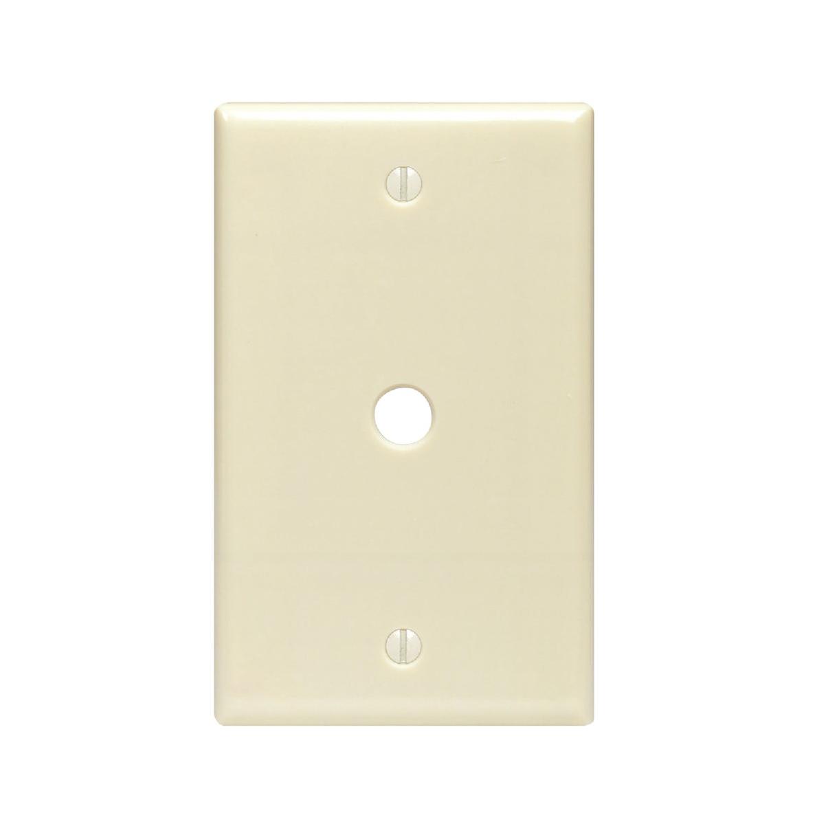 Leviton 1-Gang Plastic Ivory Telephone/Cable Wall Plate with 0.312 In. Hole