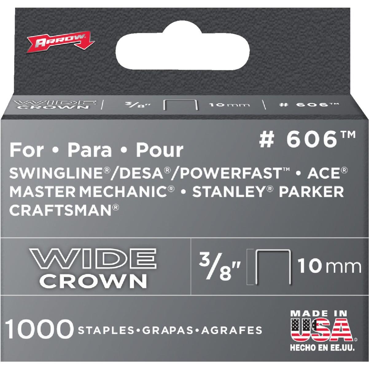 Arrow Heavy-Duty Wide Crown Staple, 3/8 In. (1000-Pack)