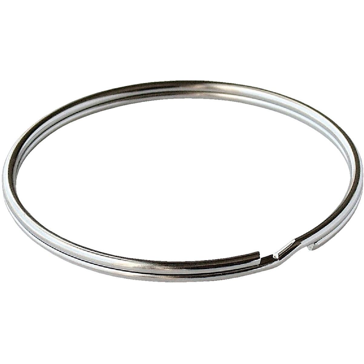Lucky Line Tempered Steel Nickel-Plated 1 In. Key Ring (2-Pack)