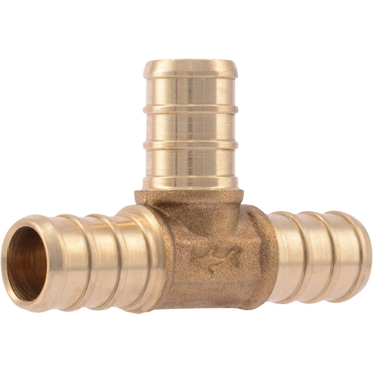 SharkBite 1/2 In. x 1/2 In. x 1/2 In. Barb Brass PEX Tee (10-Pack)