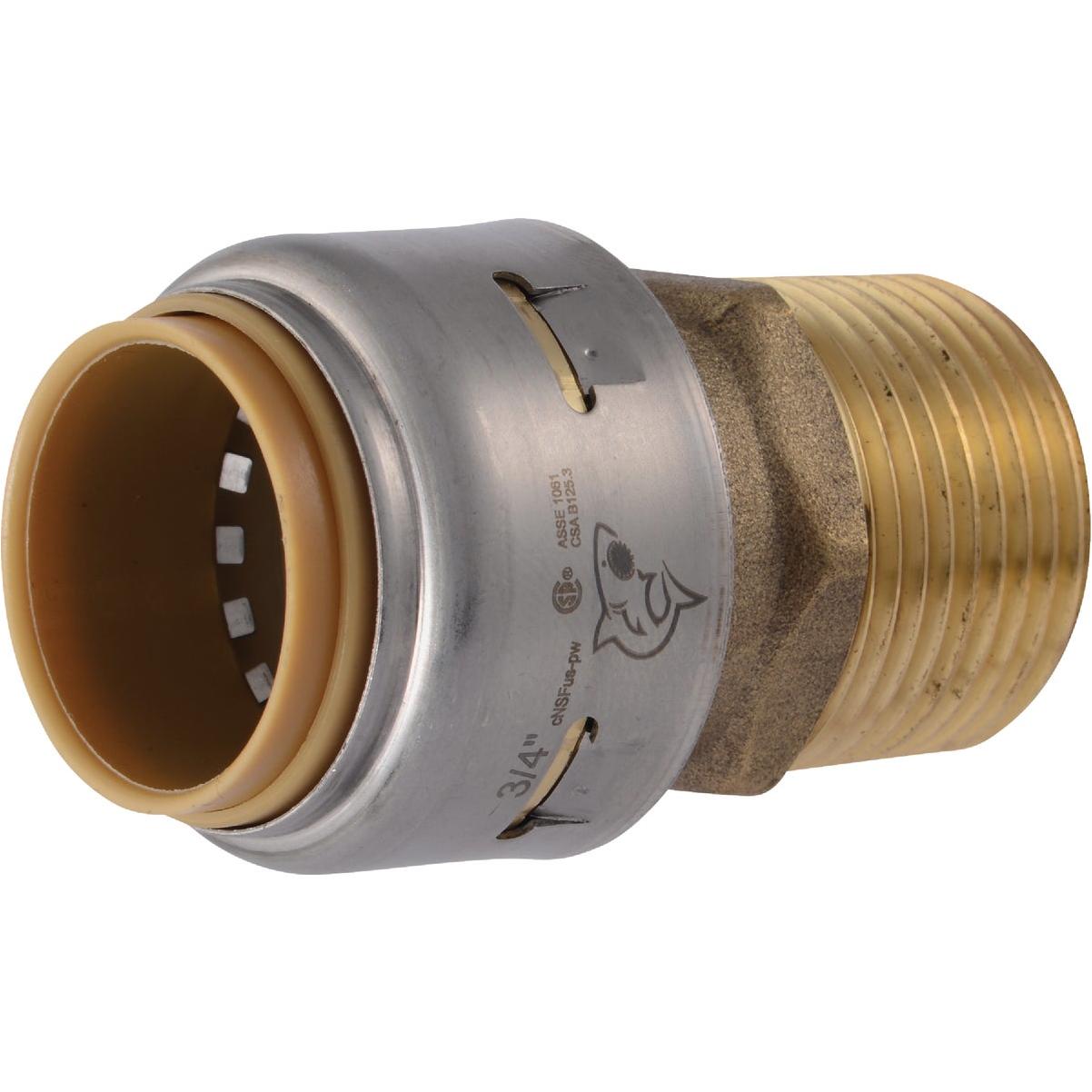 SharkBite 3/4 In. x 3/4 In. MNPT Straight Brass Push-to-Connect Male Adapter