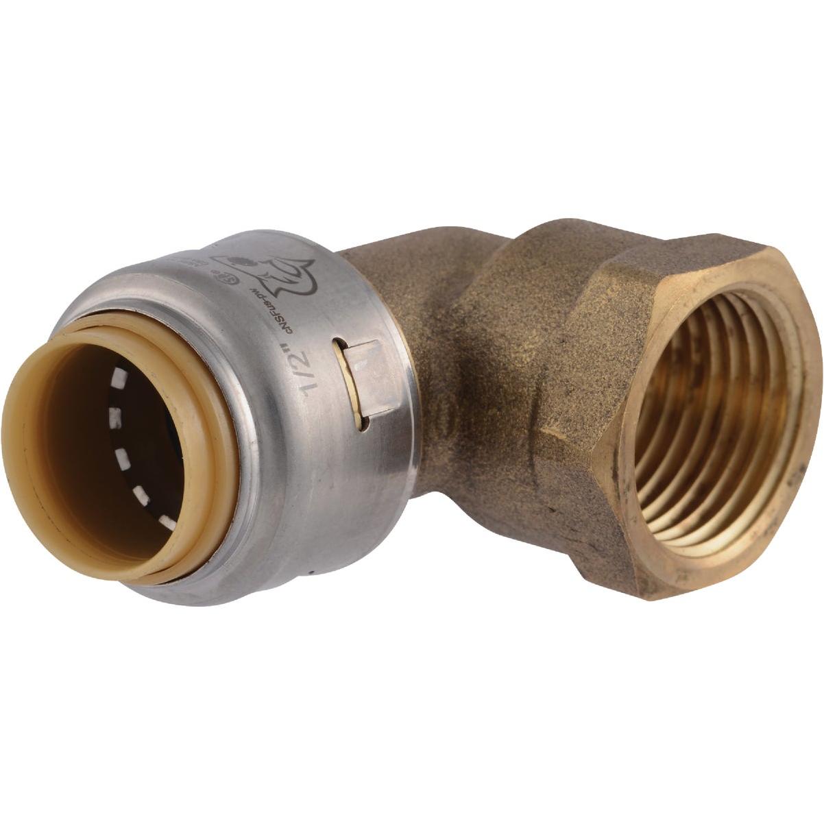 SharkBite 1/2 In. x 1/2 In. Push-to-Connect Brass Elbow (1/4 Bend)