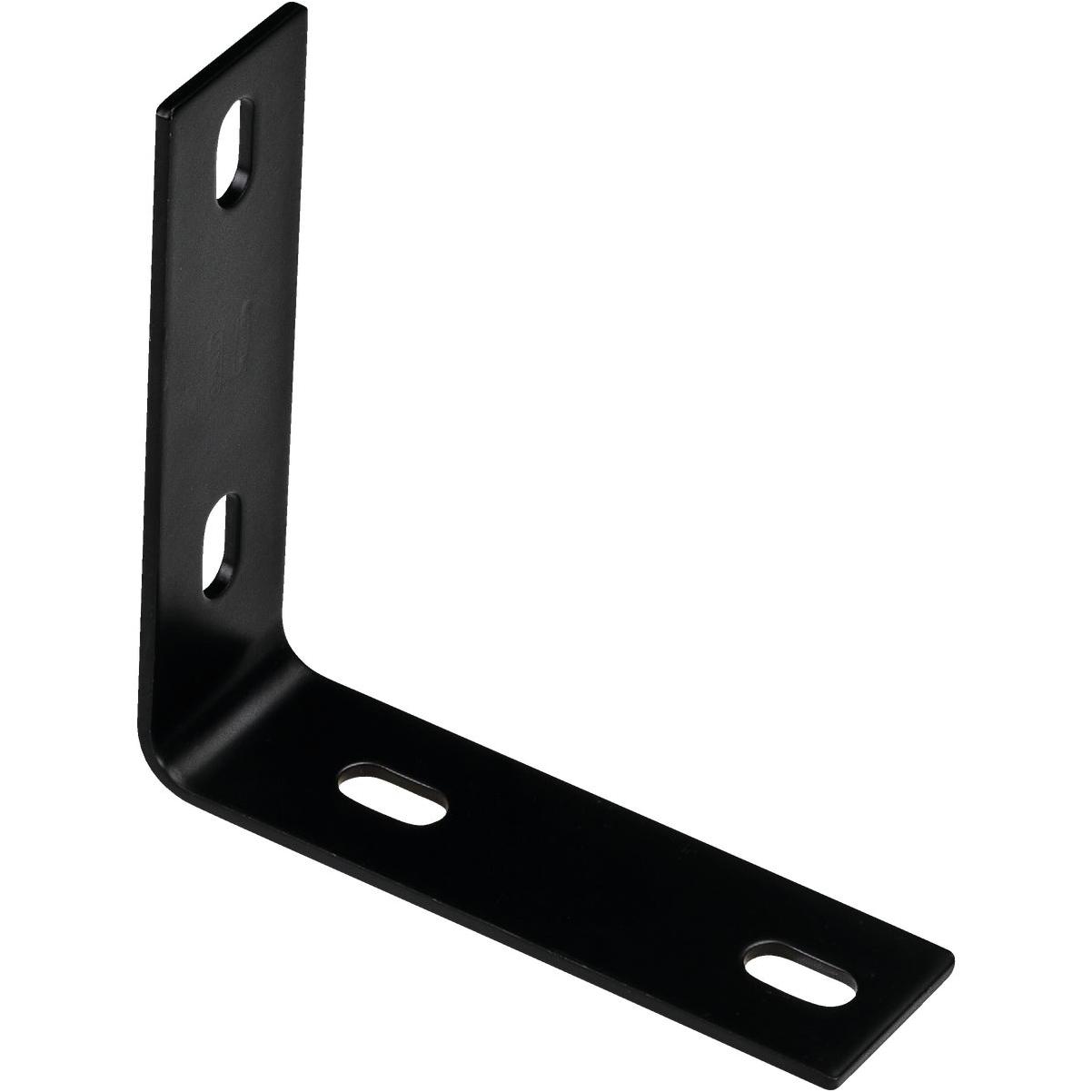 National Hardware 5.1 In. x 1.5 In. Black Heavy-Duty Corner Brace