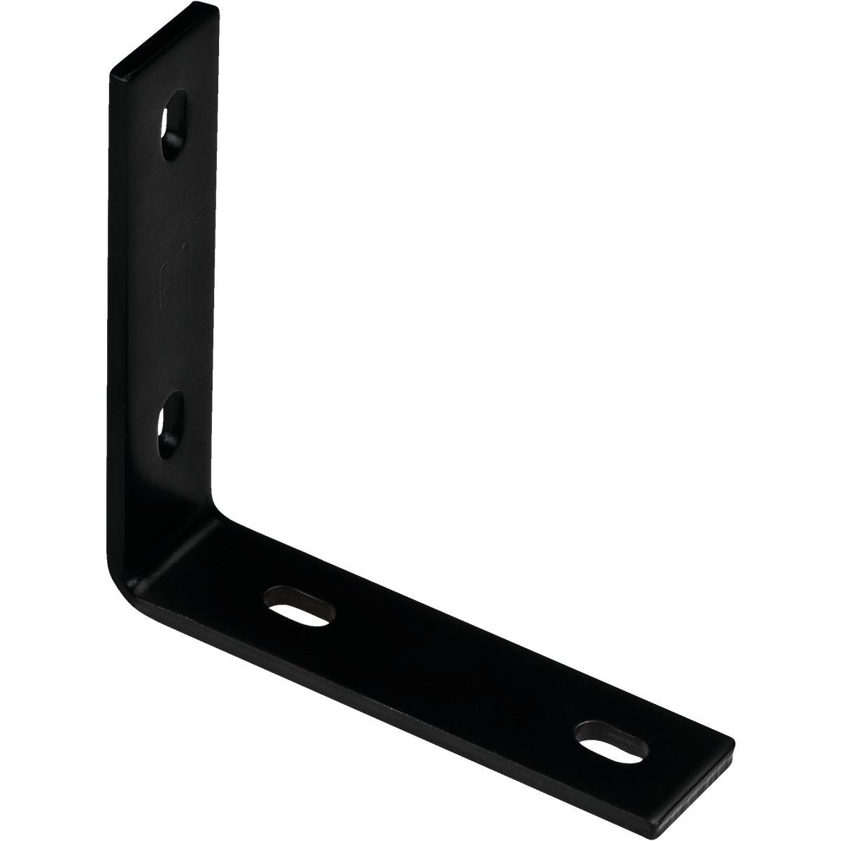 National Hardware 6.25 In. x 1.5 In. Black Heavy-Duty Corner Brace