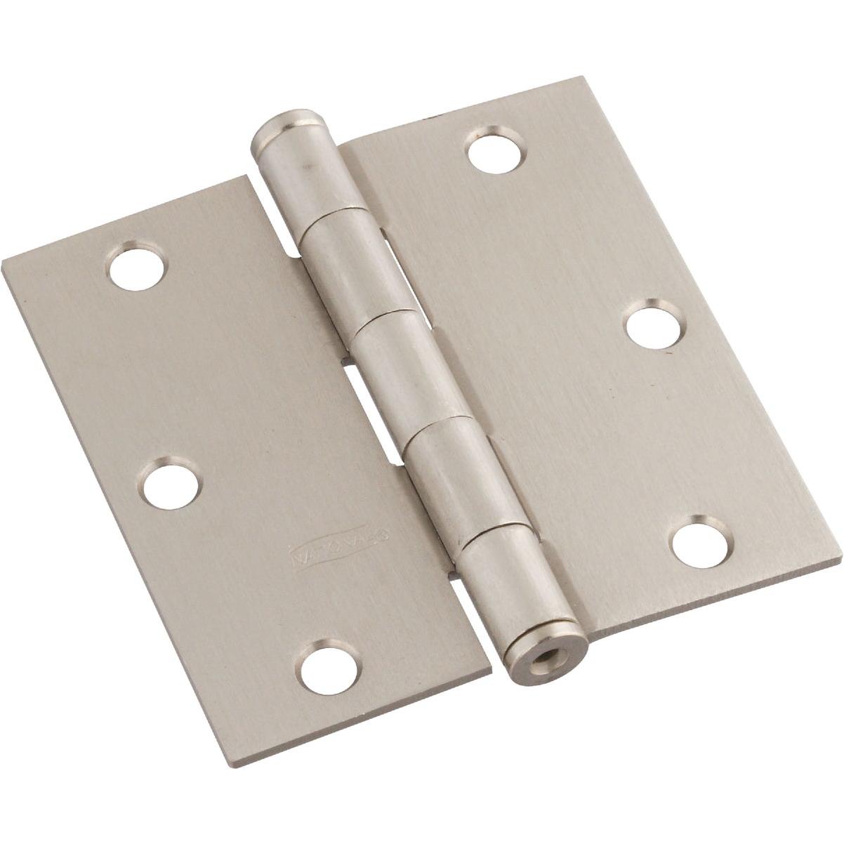 National Hardware 3 In. Satin Nickel Square Door Hinge