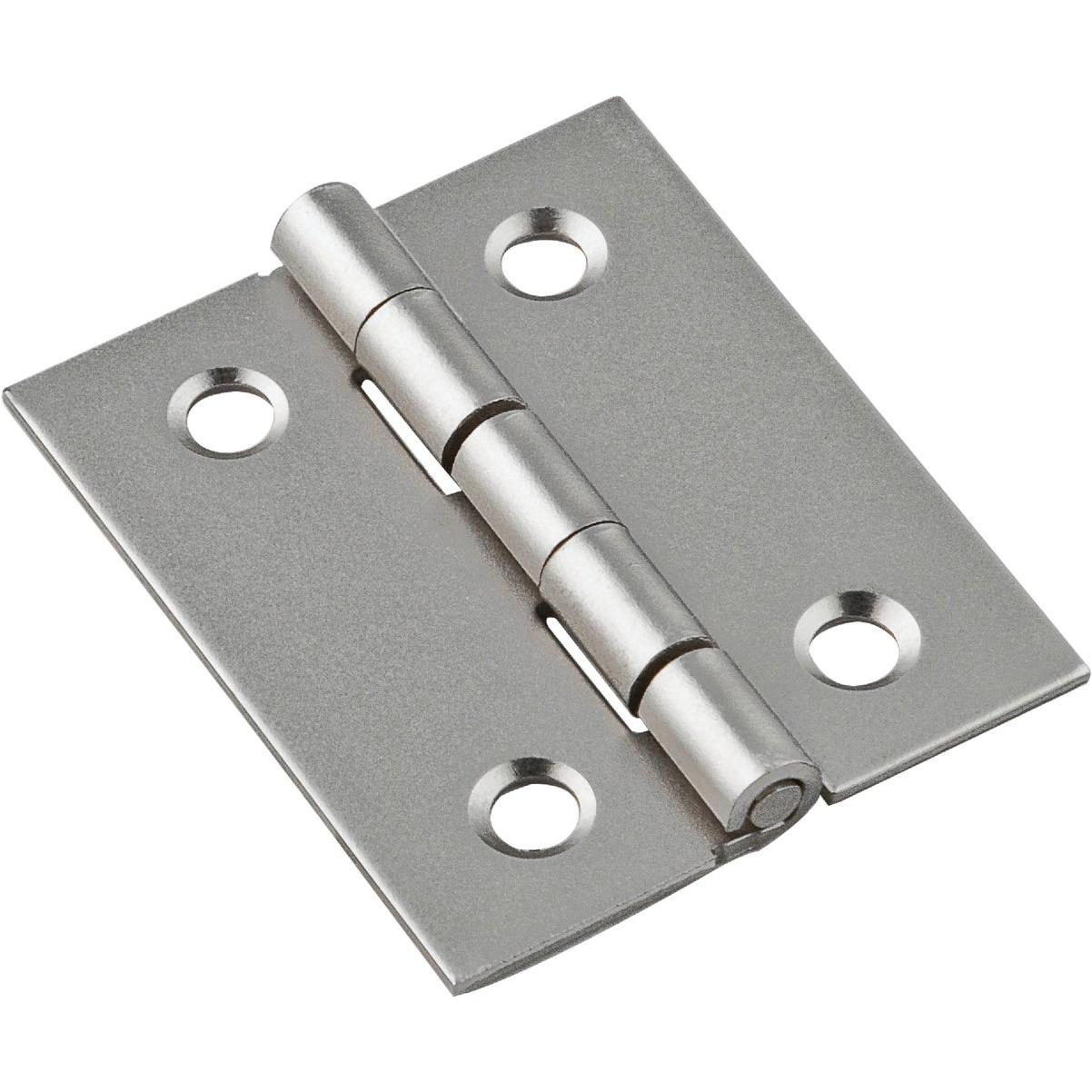 National Hardware 1-1/2 In. x 1-1/4 In. Satin Nickel Broad Hinge (2-Pack)
