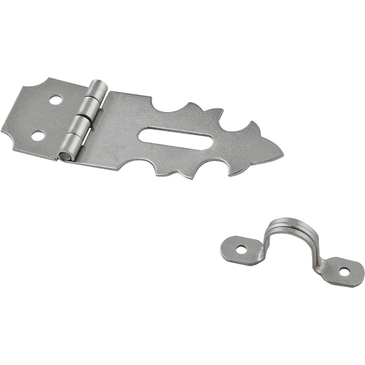 National 5/8 In. x 1-7/8 In. Satin Nickel 2-Hole Decorative Hasp