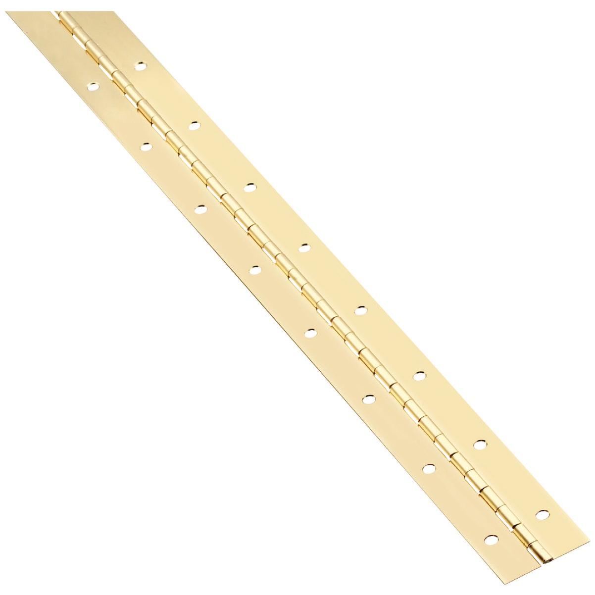 National Hardware Steel 1-1/2 In. x 48 In. Bright Brass Continuous Hinge