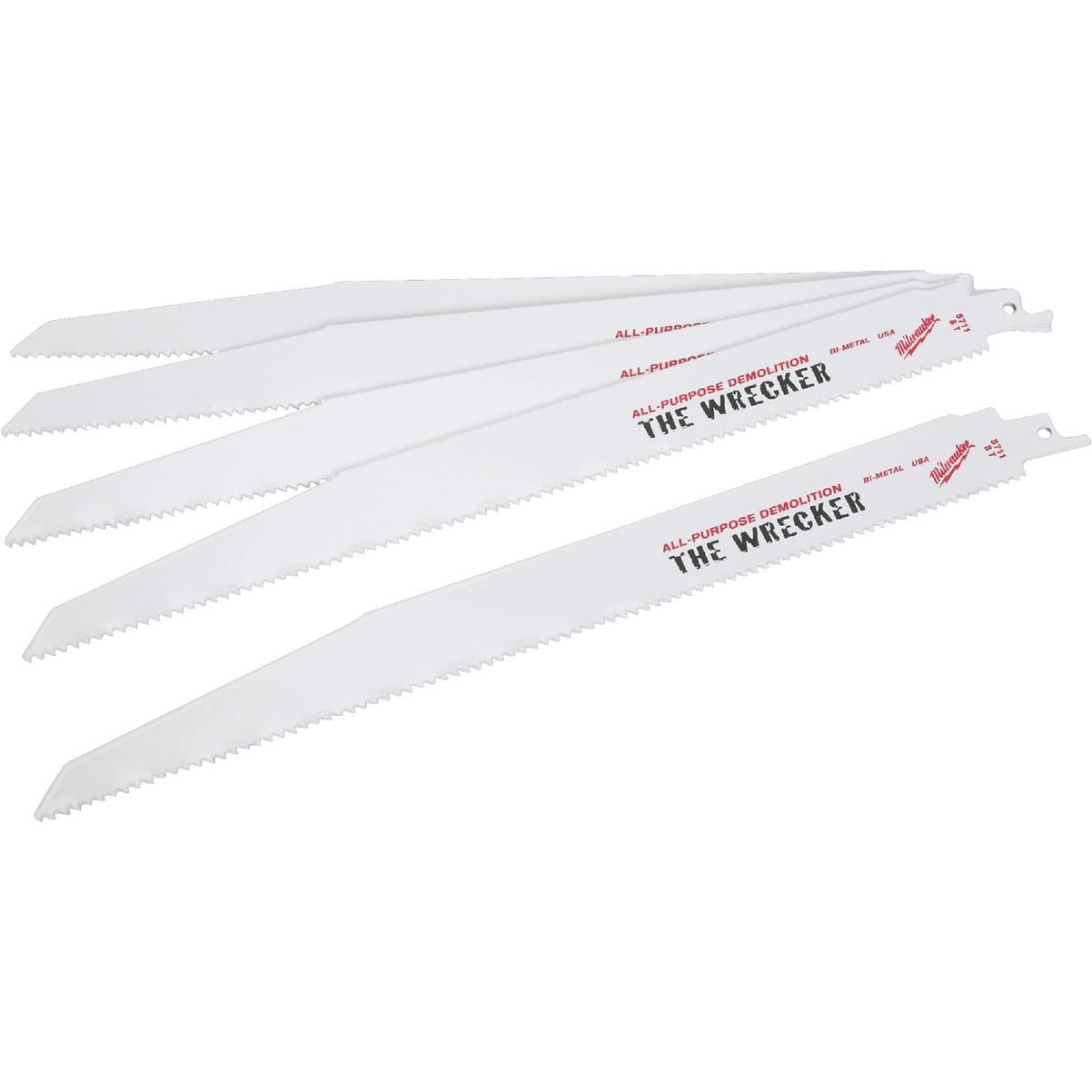 Milwaukee SAWZALL The WRECKER 12 In. 7/11 TPI Multi-Material Demolition Reciprocating Saw Blade (5-Pack)