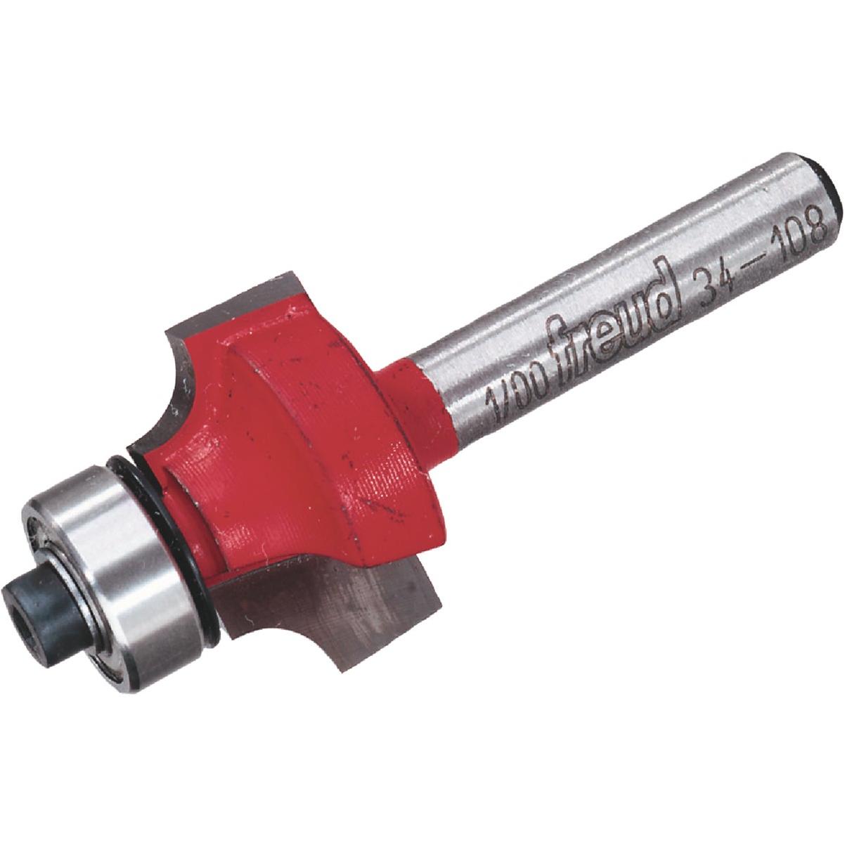 Freud 3/16 In. x 1/2 In. Quadra-Cut Rounding Over Bit with 1/4 In. Shank